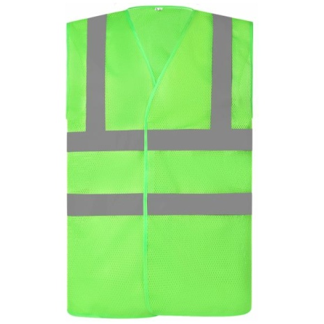 Hoge zichtbaarheid vest van gerecycleerd gaas