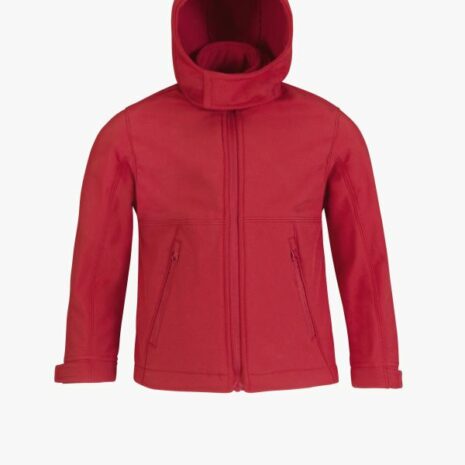 Kids' hooded softshell jacket