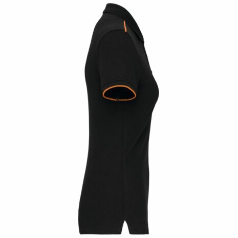 Contrasterende damespolo Day To Day korte mouwen