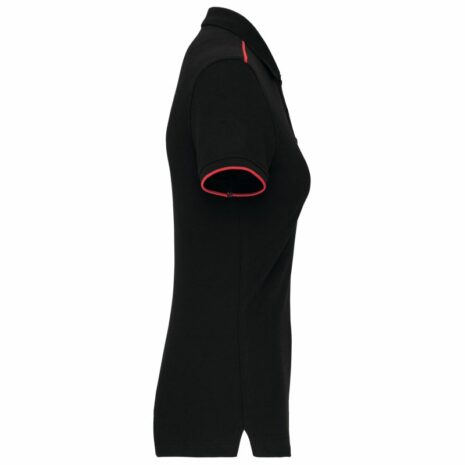 Contrasterende damespolo Day To Day korte mouwen