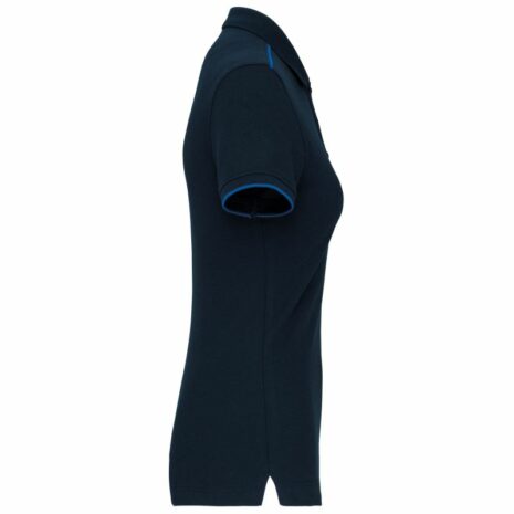 Contrasterende damespolo Day To Day korte mouwen