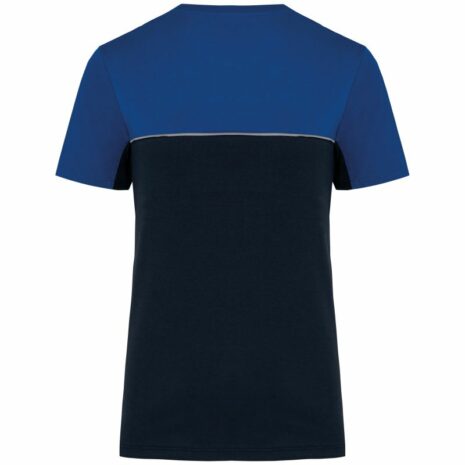 Ecologisch tweekleurig uniseks T-shirt met korte mouwen