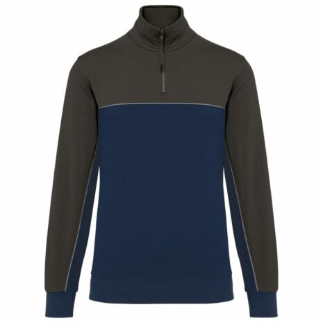 Ecologische uniseks sweater met ritskraag