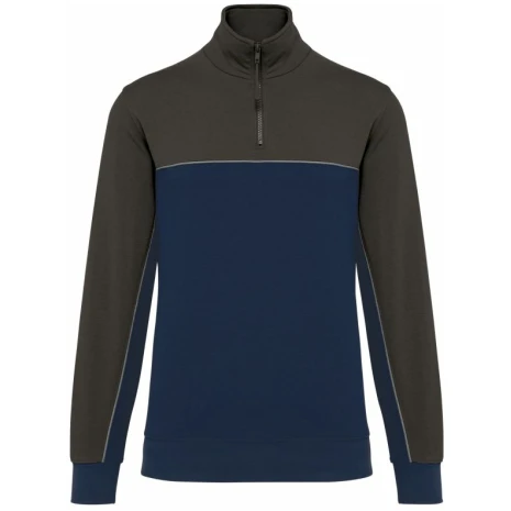 Ecologische uniseks sweater met ritskraag
