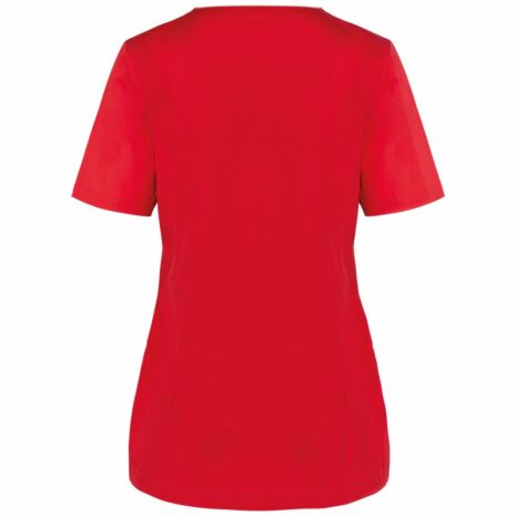 Damesblouse in polykatoen met drukknopen