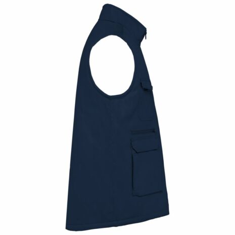 Gewatteerd unisex gilet in polykatoen met veel zakken