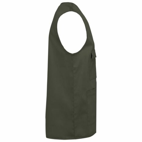 Unisex gilet in polykatoen met veel zakken
