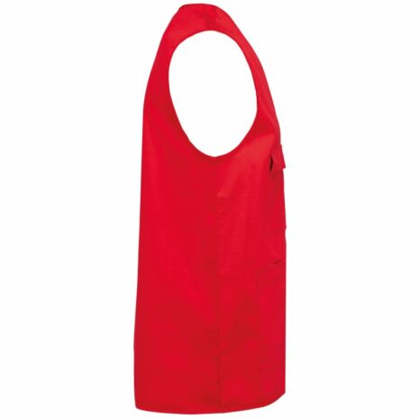 Unisex gilet in polykatoen met veel zakken