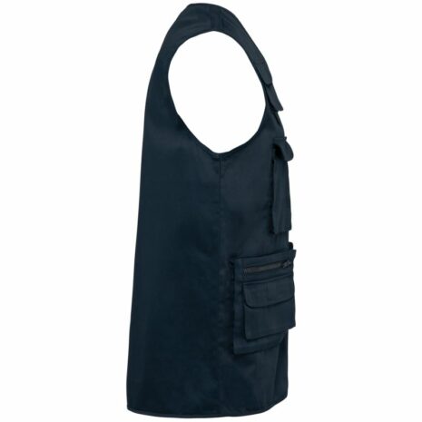 Gevoerd unisex gilet in polykatoen met veel zakken