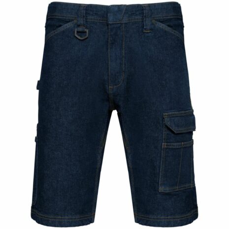 Denim herenbermuda met meerdere zakken
