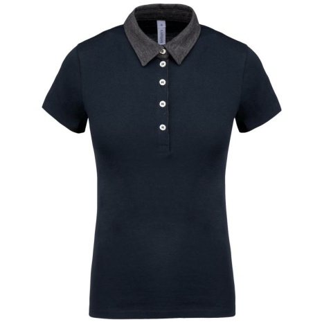 Tweekleurige damespolo jersey
