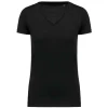 Dames-t-shirt Supima® V-hals korte mouwen