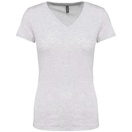 Dames T-shirt V-hals Korte Mouwen