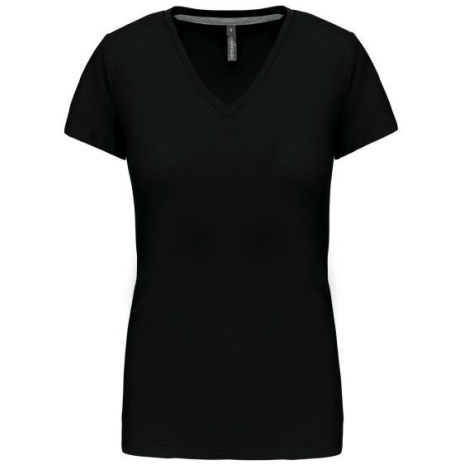 Dames T-shirt V-hals Korte Mouwen