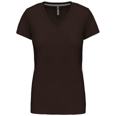 Dames T-shirt V-hals Korte Mouwen