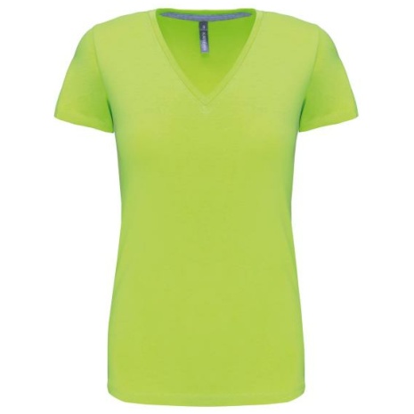 Dames T-shirt V-hals Korte Mouwen
