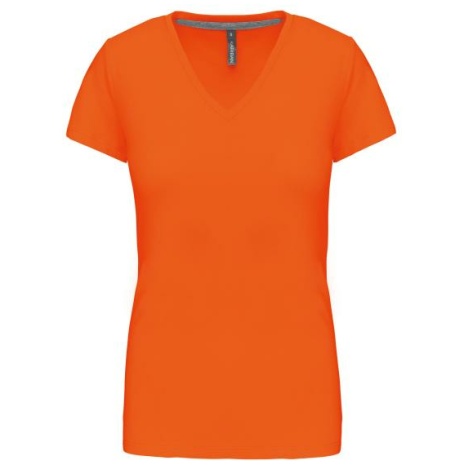 Dames T-shirt V-hals Korte Mouwen