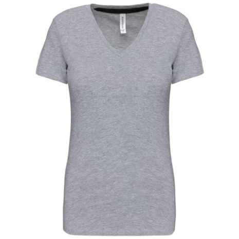 Dames T-shirt V-hals Korte Mouwen