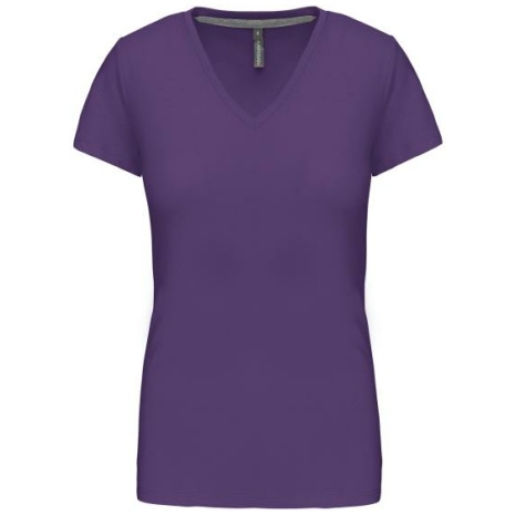 Dames T-shirt V-hals Korte Mouwen