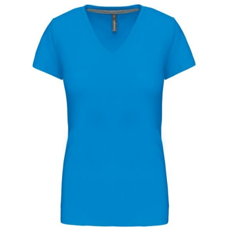 Dames T-shirt V-hals Korte Mouwen