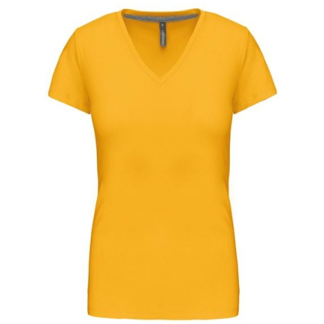Dames T-shirt V-hals Korte Mouwen