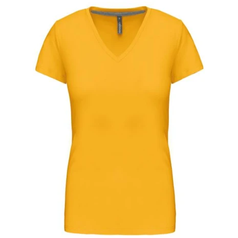 Dames T-shirt V-hals Korte Mouwen