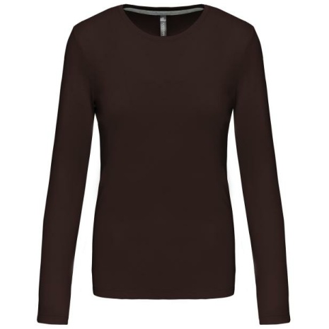 Dames T-shirt ronde hals lange mouwen