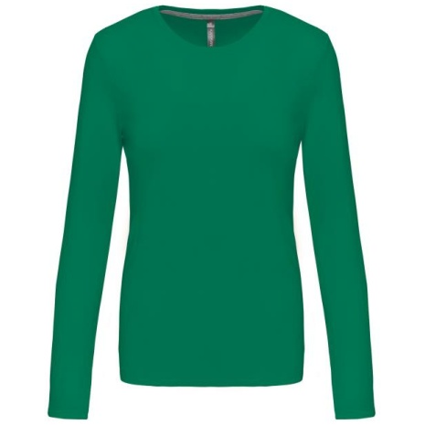 Dames T-shirt ronde hals lange mouwen