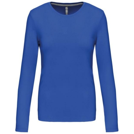 Dames T-shirt ronde hals lange mouwen