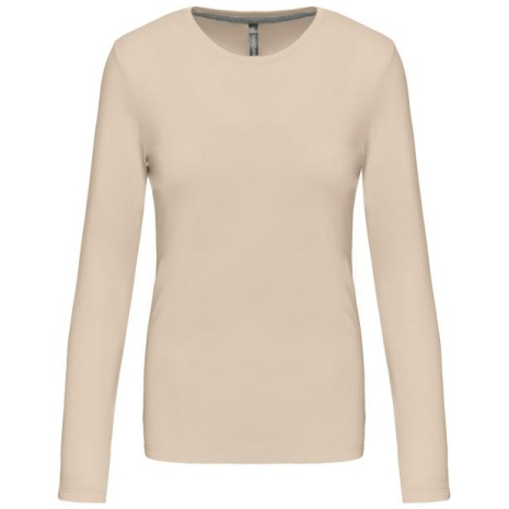Dames T-shirt ronde hals lange mouwen