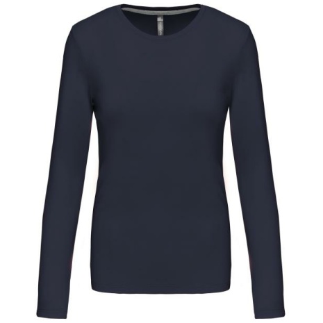 Dames T-shirt ronde hals lange mouwen