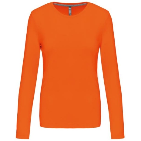 Dames T-shirt ronde hals lange mouwen