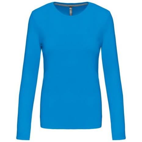 Dames T-shirt ronde hals lange mouwen