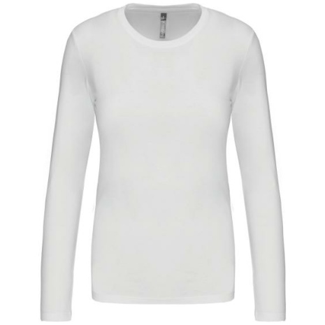 Dames T-shirt ronde hals lange mouwen