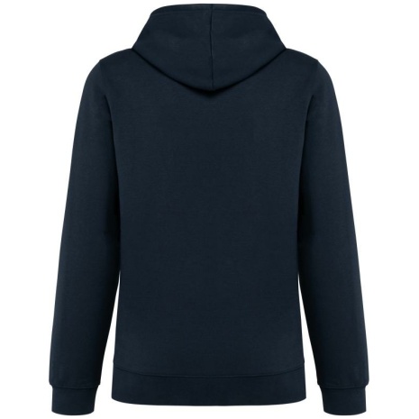 Unisex sweater met capuchon met contrasterend motief