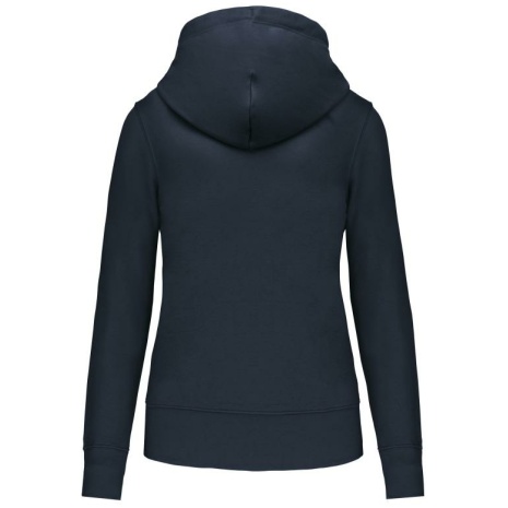 Ecologische damessweater met capuchon en ritssluiting