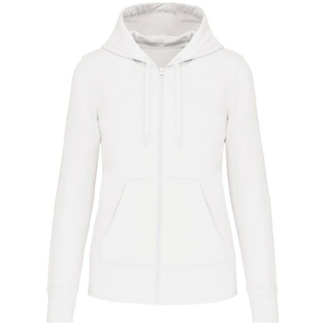 Ecologische damessweater met capuchon en ritssluiting