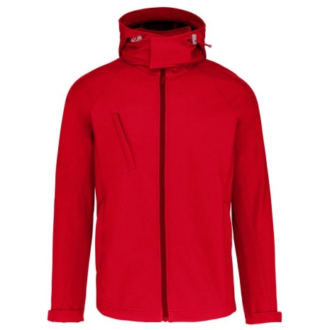Heren softshell jas met afneembare capuchon