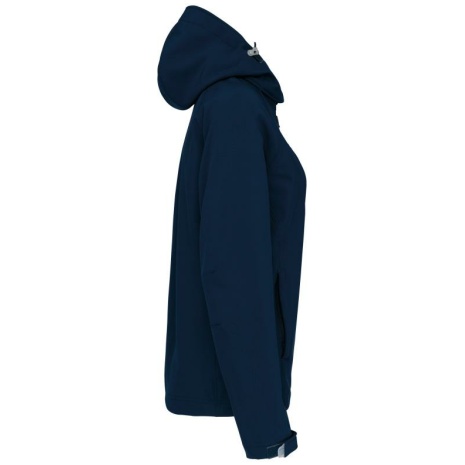 Dames softshell jas met afneembare capuchon