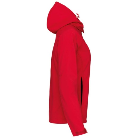 Dames softshell jas met afneembare capuchon