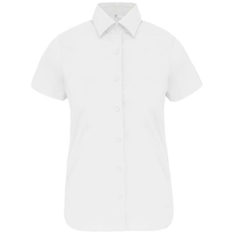 Dames stretch blouse korte mouwen