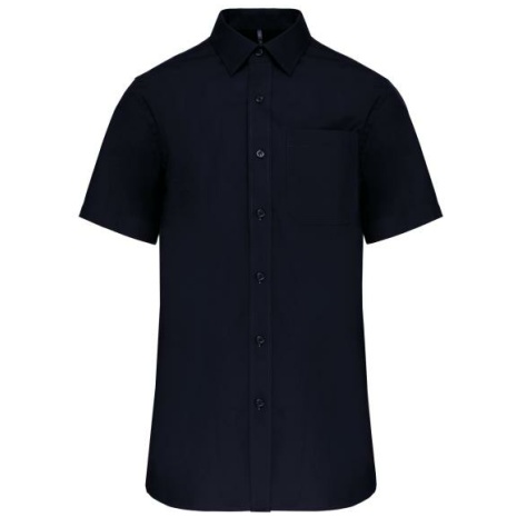 Heren poplin overhemd korte mouwen