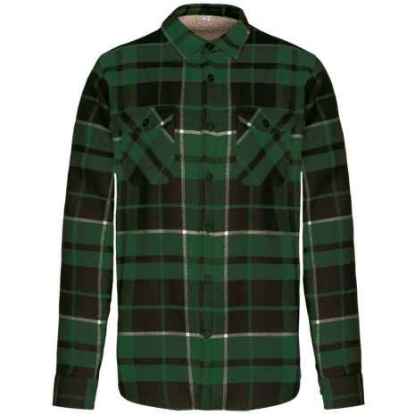 Geruit overhemd met sherpavoering