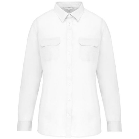 Damesoverhemd safari lange mouwen