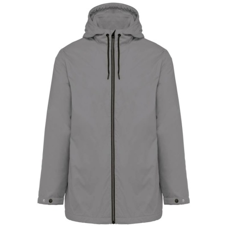 Uniseks fleecejas met gevoerde capuchon