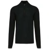 Heren pullover met ritskraag