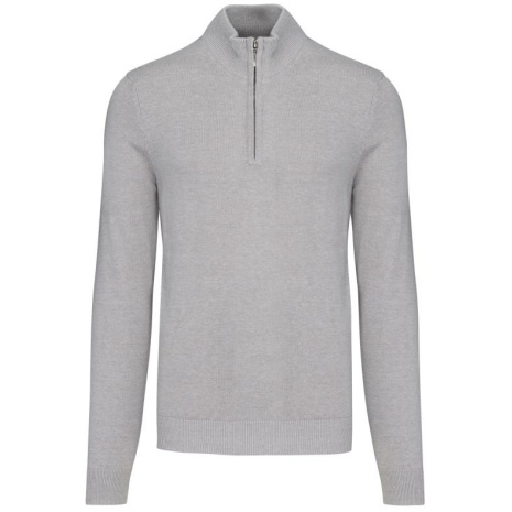 Heren pullover met ritskraag