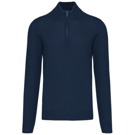 Heren pullover met ritskraag