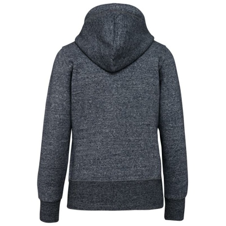 Vintage damessweater met rits en capuchon