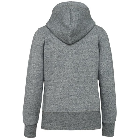 Vintage damessweater met rits en capuchon